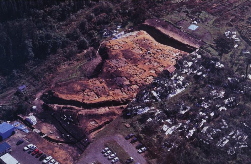 高屋敷館遺跡全景