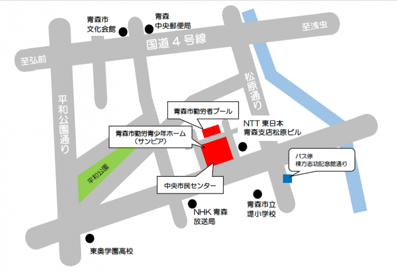 中央市民センター周辺地図