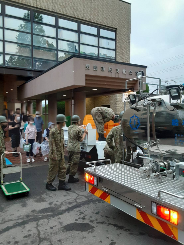 自衛隊から市民のかたへ（男鹿市民文化会館）