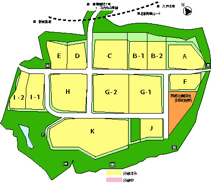 西部工業団地区画図