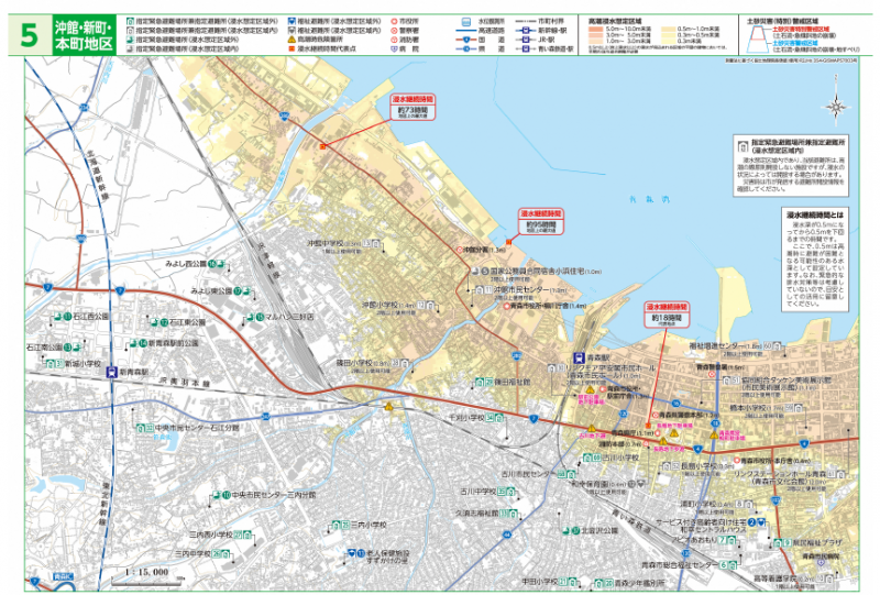 高潮ハザードマップ地図面