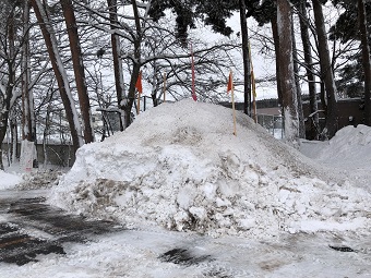 出来上がった雪室